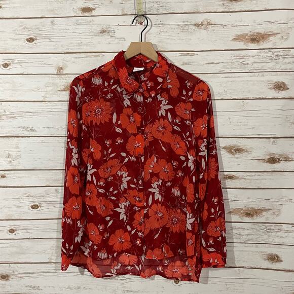 CAbi Hothouse Blouse (Style #3766) - Scarlet Flower - Medium - Picture 14 of 15